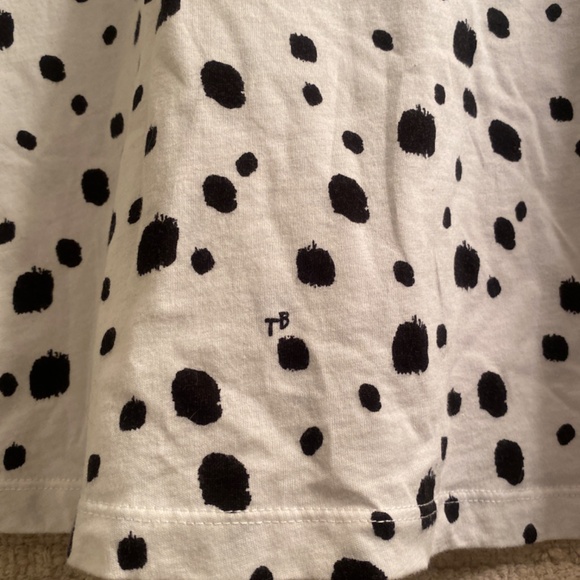 Ted Baker London ladies size 1 small white Tshirt with black spots - Picture 5 of 9